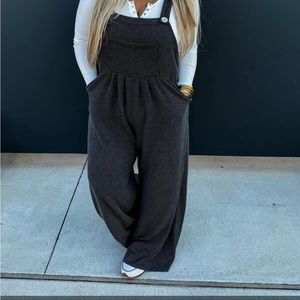 Ribbed Black Overalls. Super soft, worn twice.